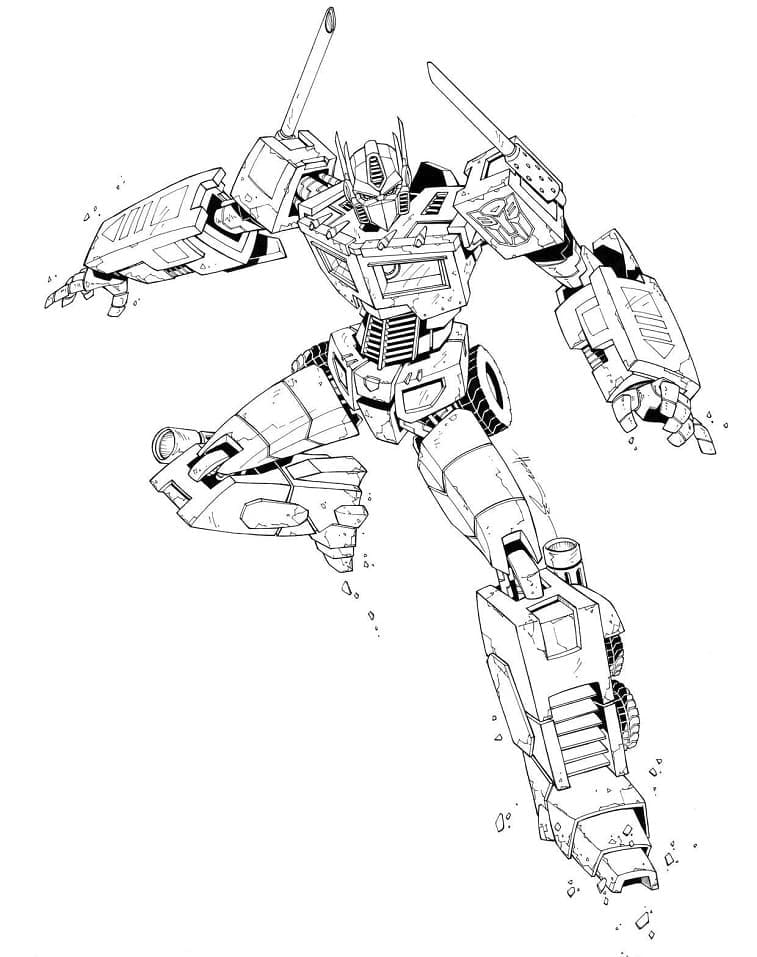 Imprimable Optimus Prime coloring page
