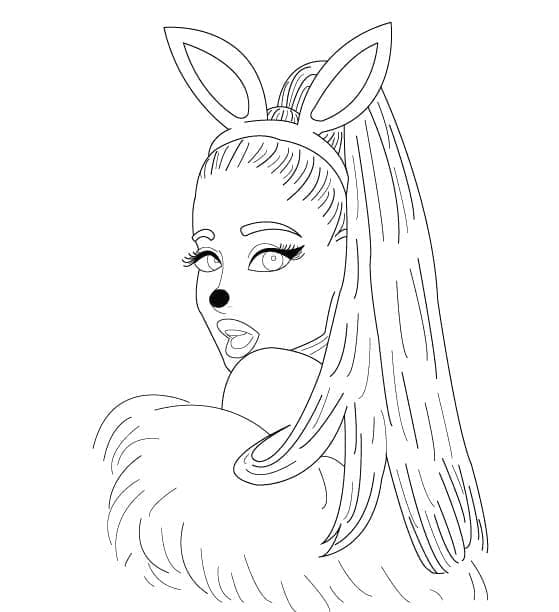 Incroyable Ariana Grande coloring page