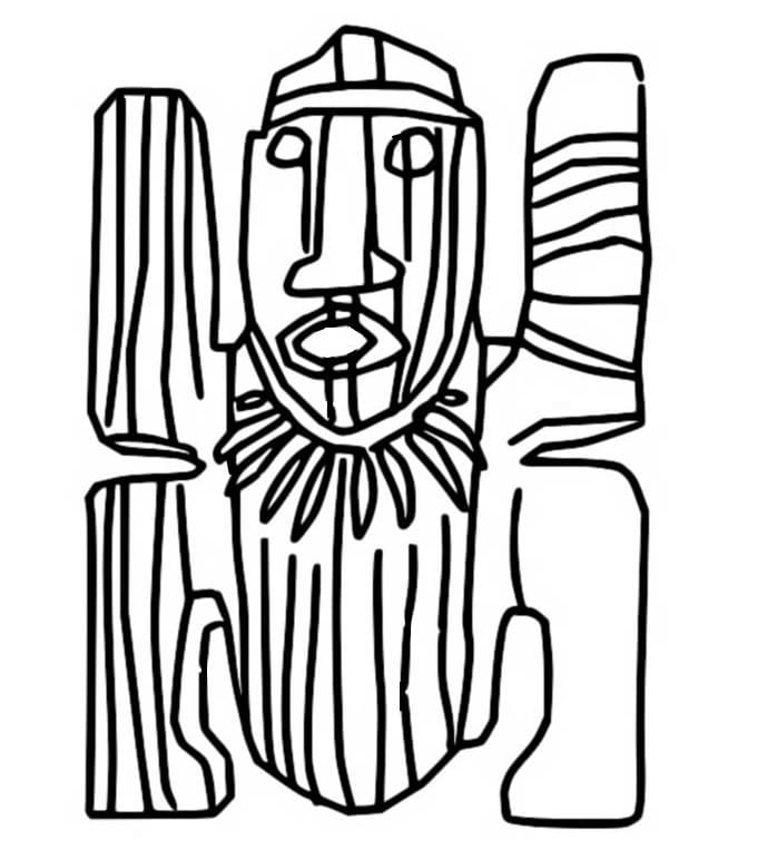 Koh Lanta Totem coloring page