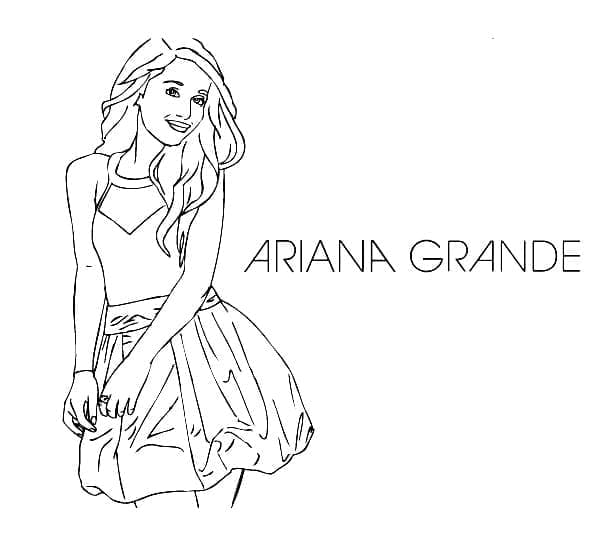 Coloriage Merveilleuse Ariana Grande