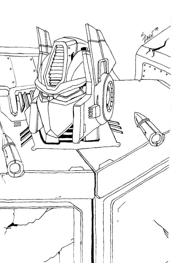 Optimus Prime 3 coloring page