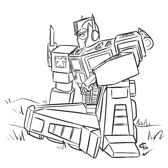 Optimus Prime Assis coloring page