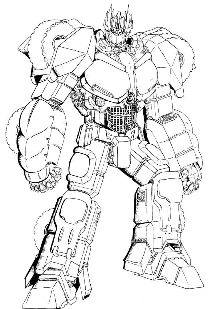 Optimus Prime Fort coloring page