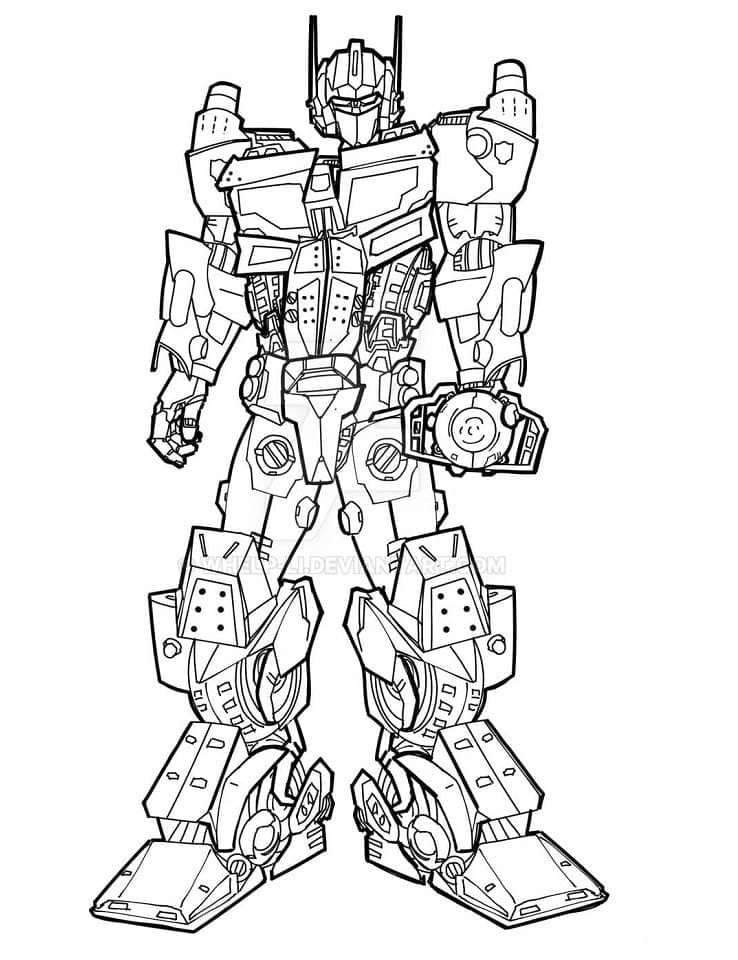 Optimus Prime Imprimable coloring page