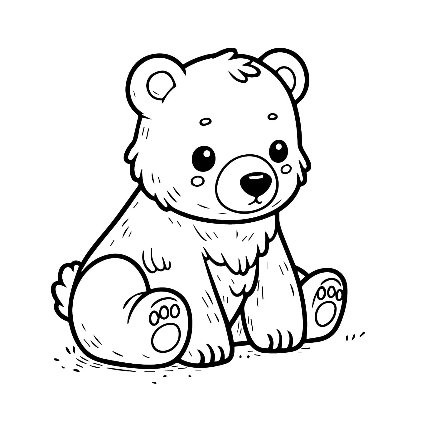 Ourson Curieux coloring page