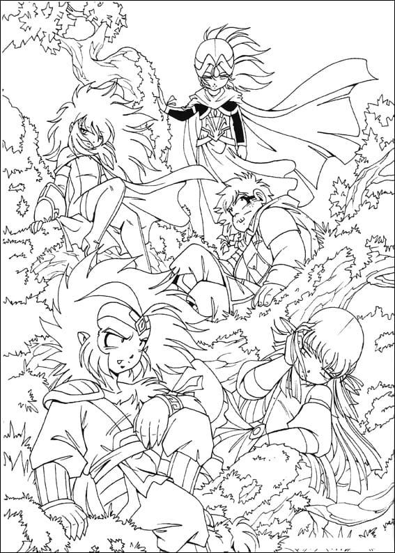 Coloriage Personnages de Les Légendaires