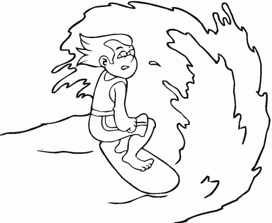 Surfant coloring page