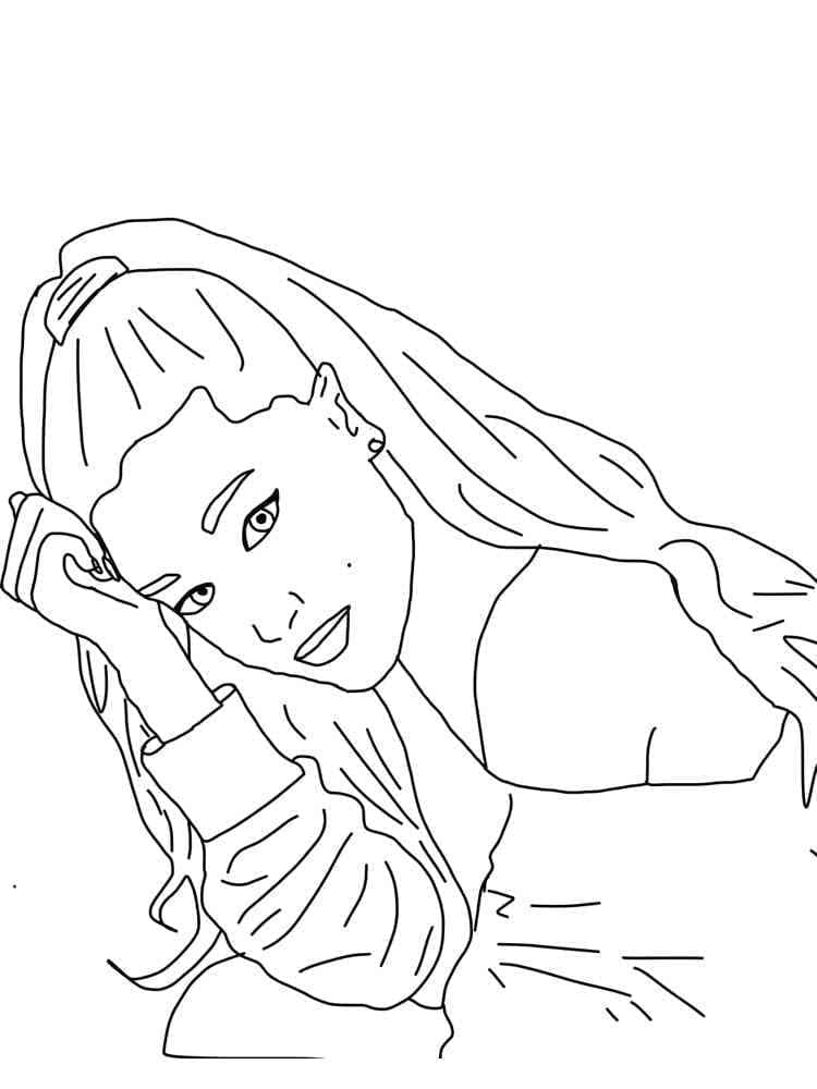 Très Belle Ariana Grande coloring page