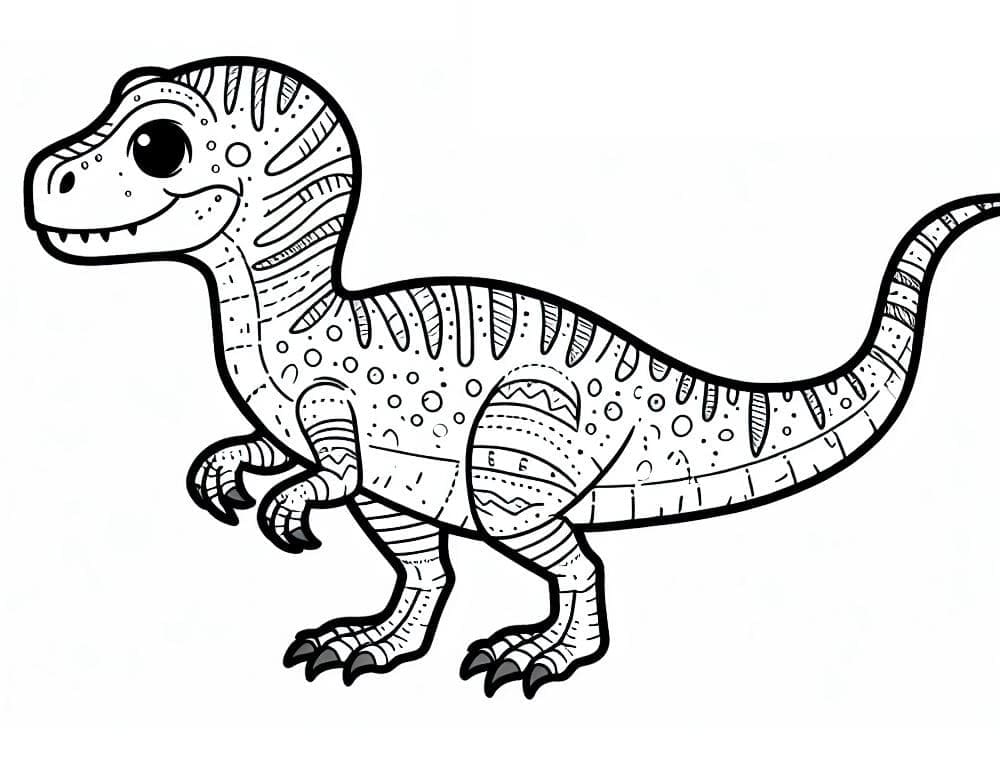 Un Vélociraptor Mignon coloring page