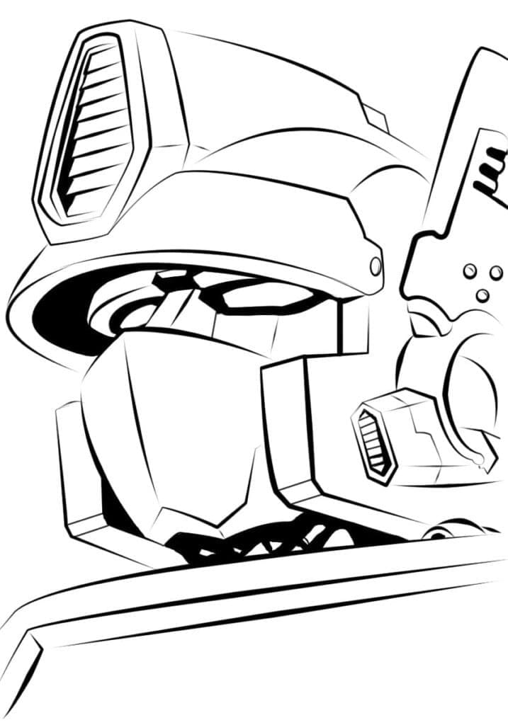 Visage de Optimus Prime coloring page