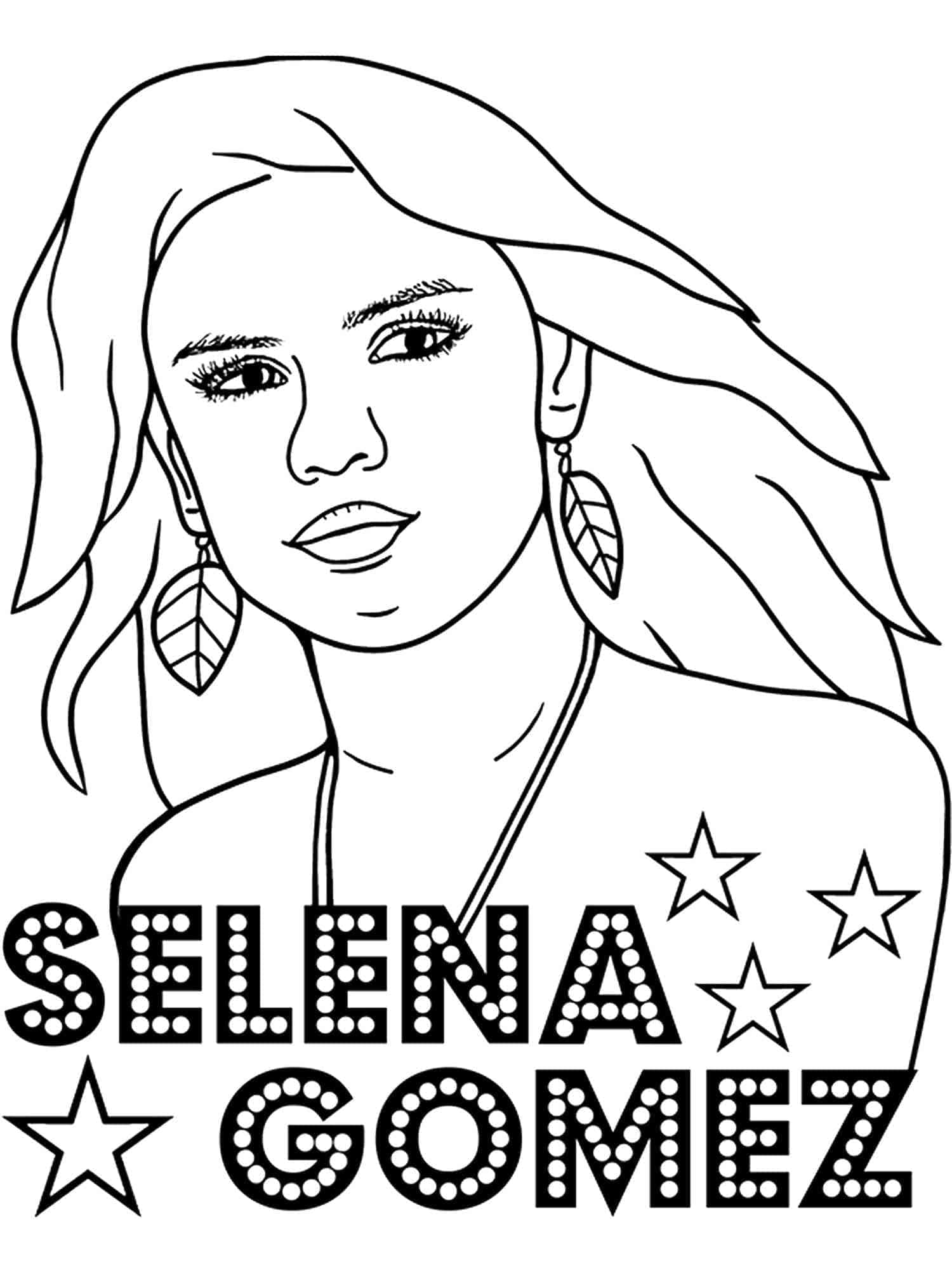 Coloriage Selena Gomez