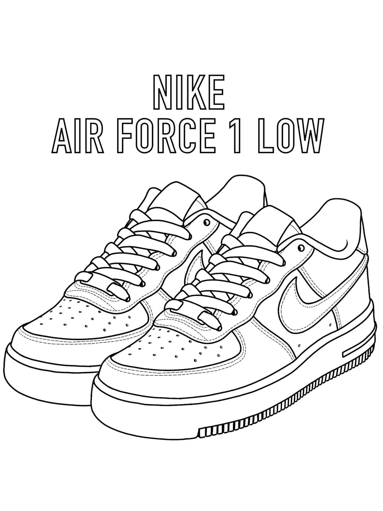 Coloriage Nike Air Force 1 Low T l charger Et Imprimer Gratuit Sur 