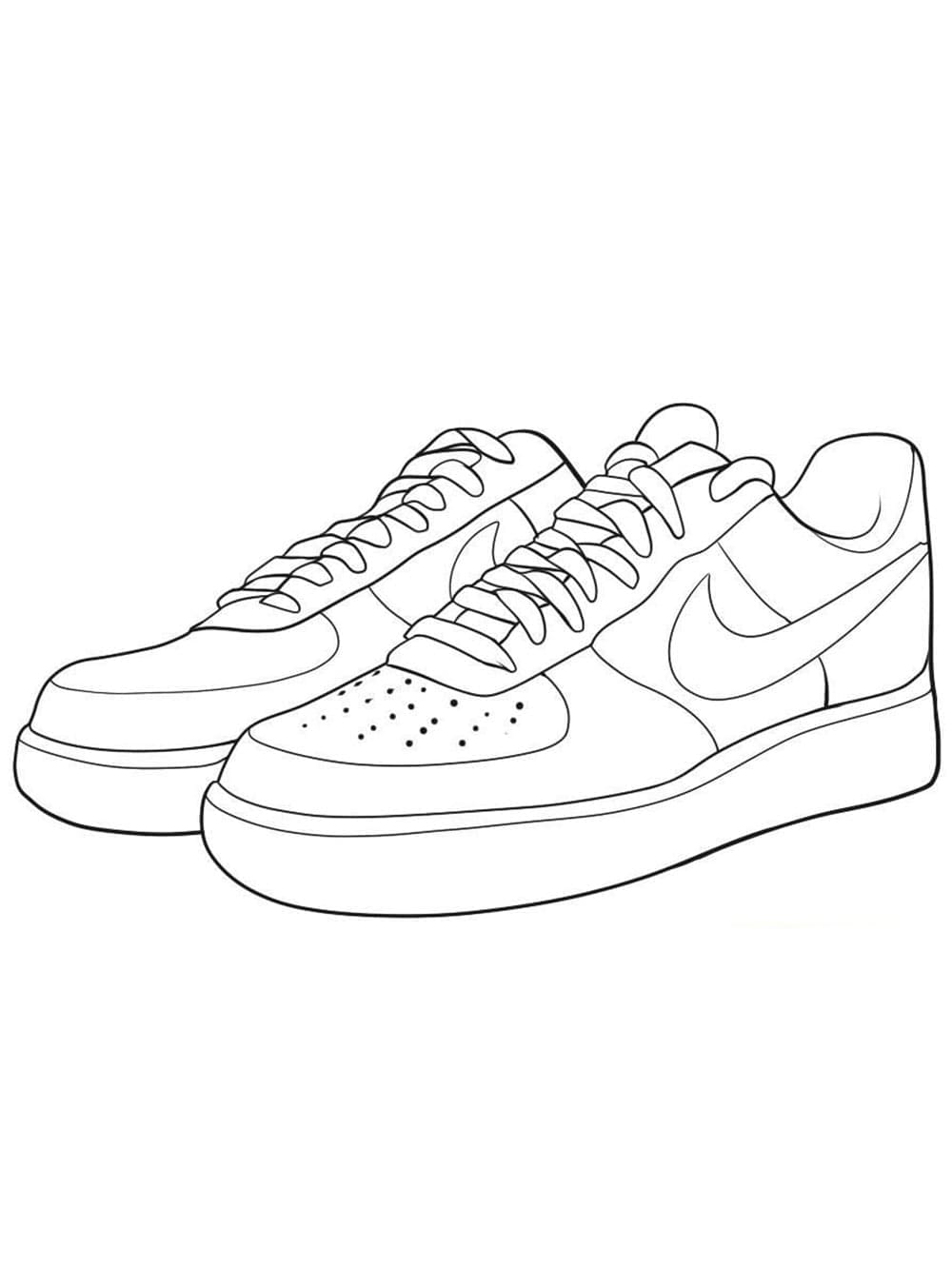 Coloriage Nike Air Force 1 T l charger Et Imprimer Gratuit Sur 