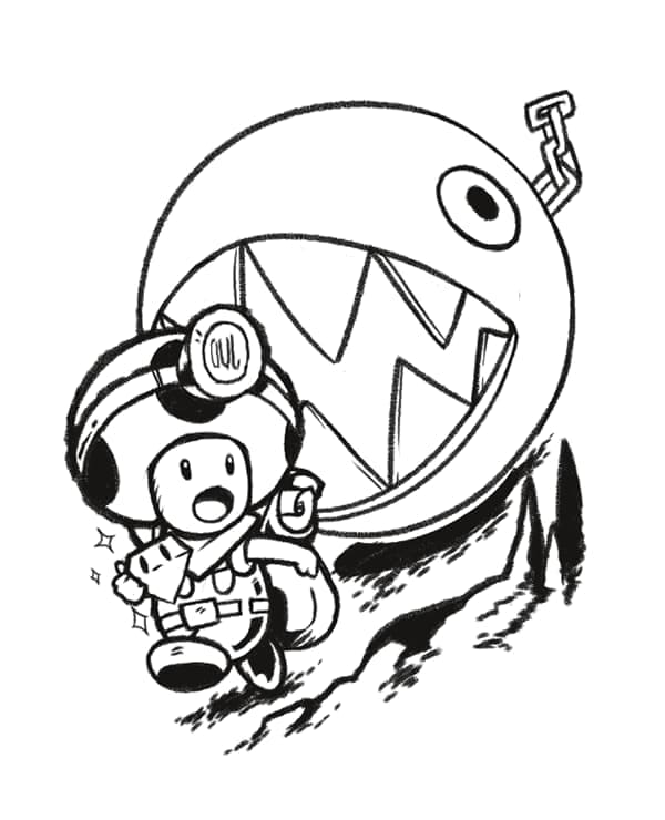 Toad de Super Mario coloring page