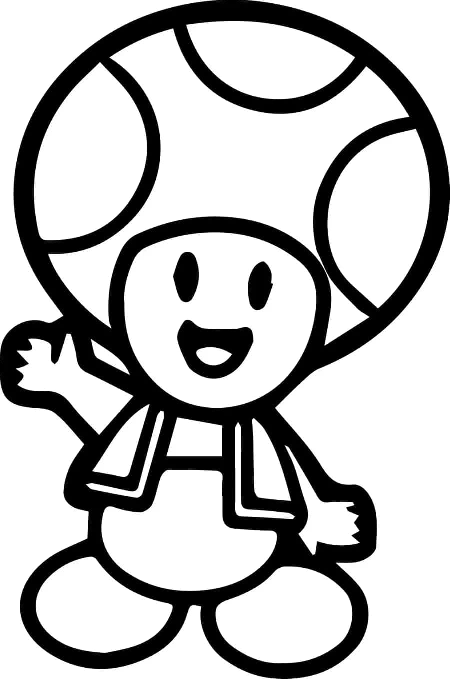 Coloriage Toad Joyeux - télécharger et imprimer gratuit sur ...