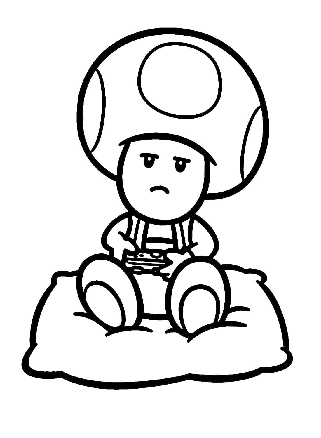 Toad le grincheux coloring page