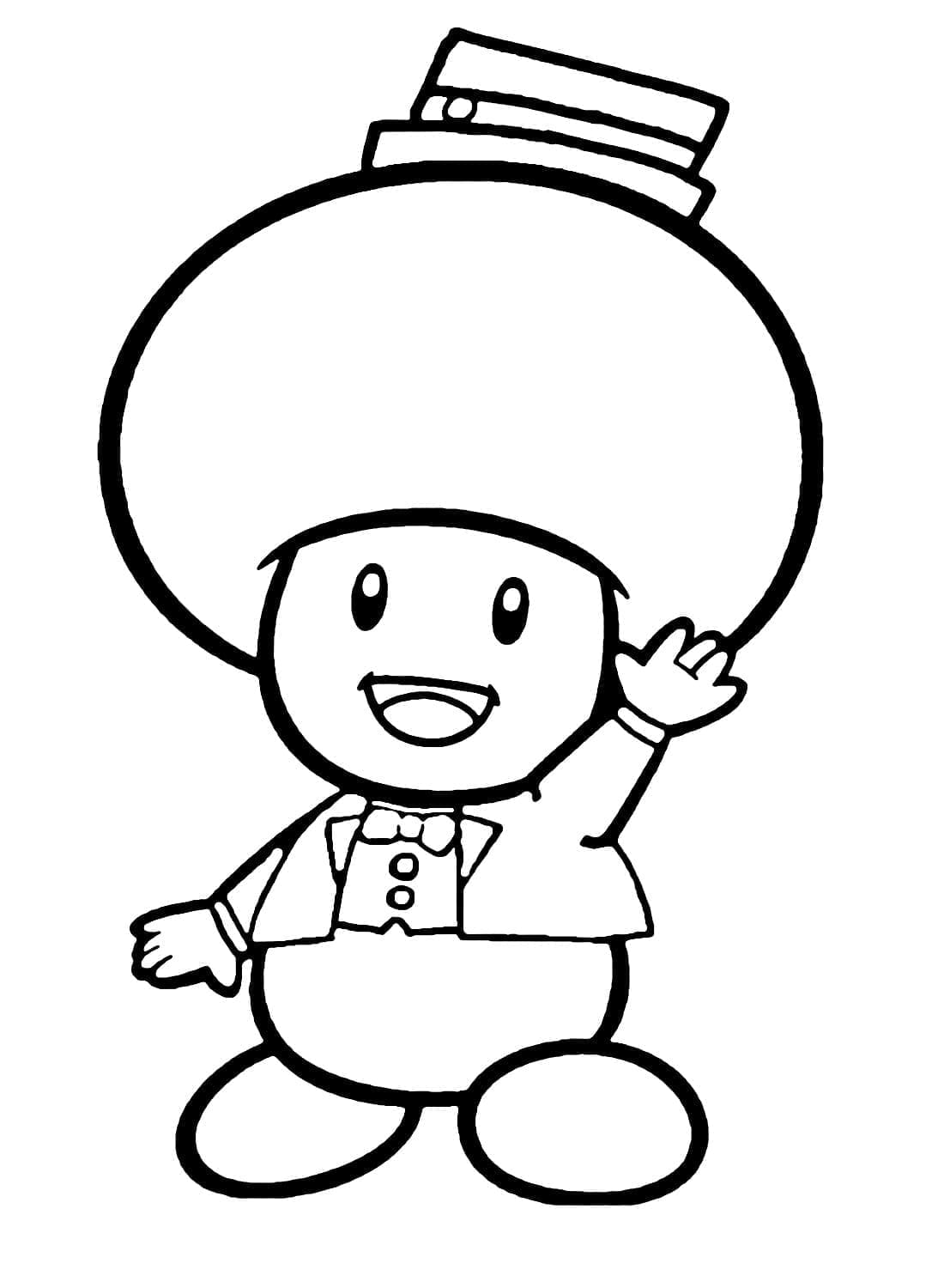 Toad Souriant coloring page