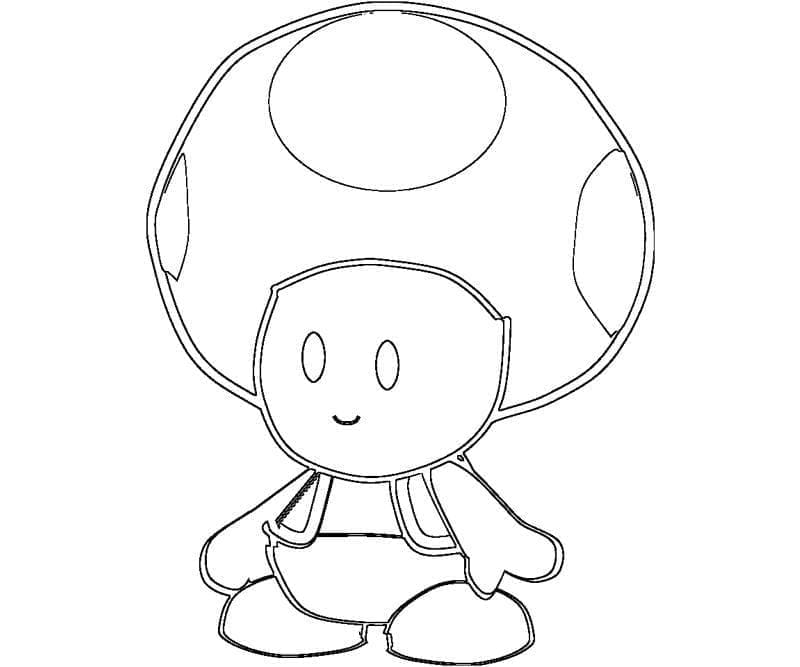 Toad très Joyeux coloring page