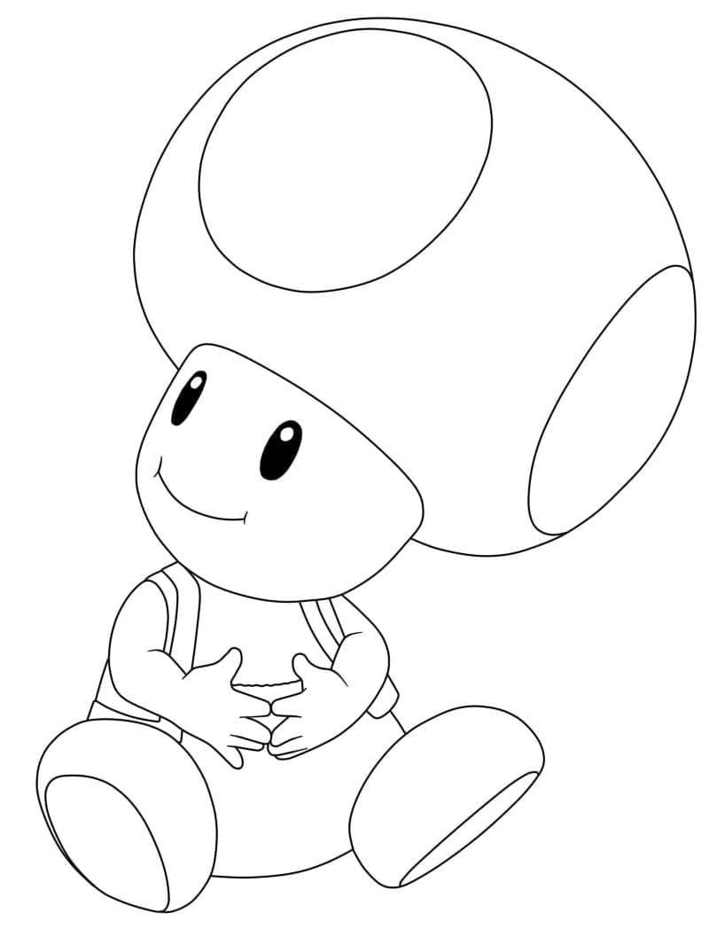 Coloriage Toad très Mignon - télécharger et imprimer gratuit sur ...