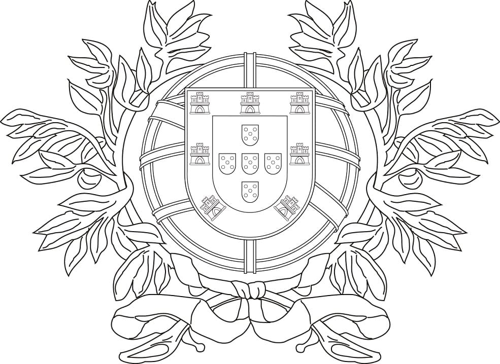 Armoiries du Portugal coloring page