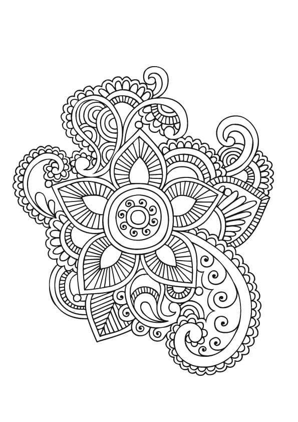 Belle Fleur Adulte coloring page