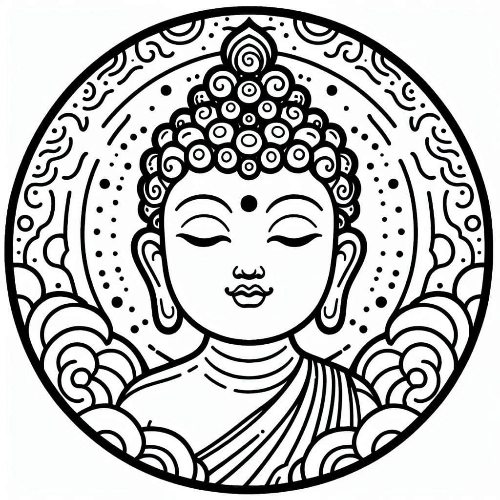 Bouddha 10 coloring page