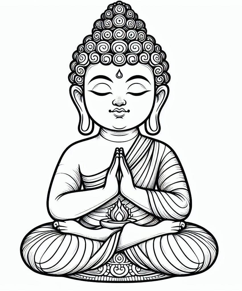 Bouddha 14 coloring page