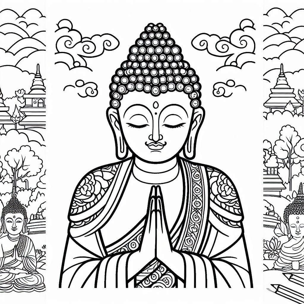 Bouddha 15 coloring page