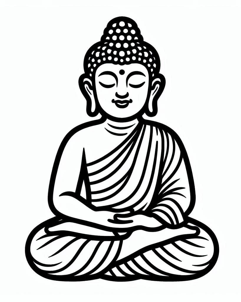 Bouddha 17 coloring page