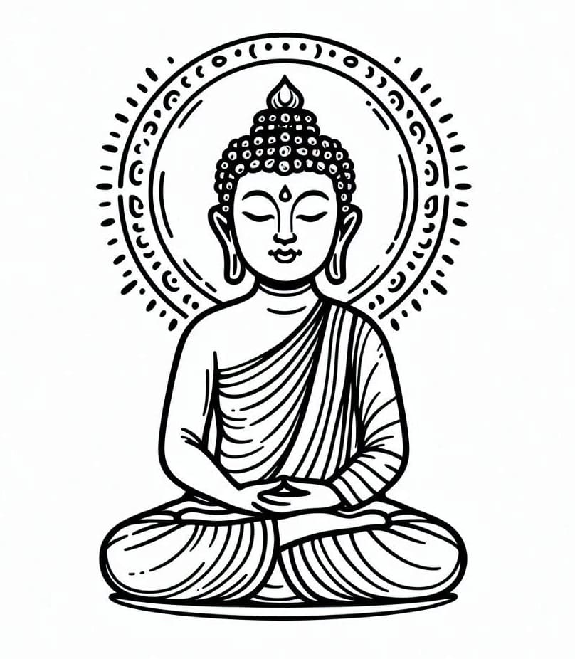 Bouddha 18 coloring page