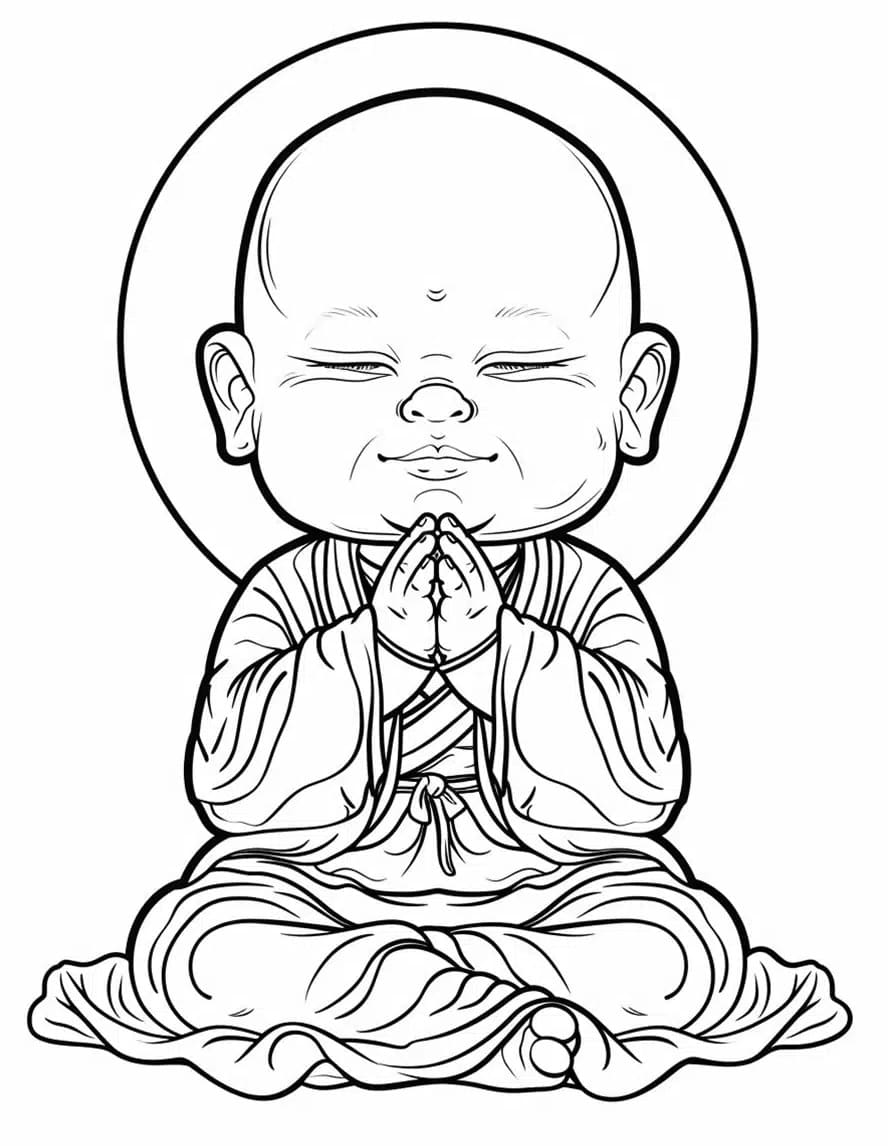 Bouddha 2 coloring page