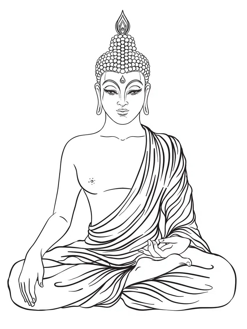 Bouddha 21 coloring page