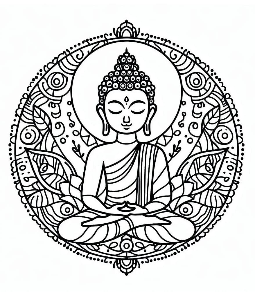 Bouddha 23 coloring page