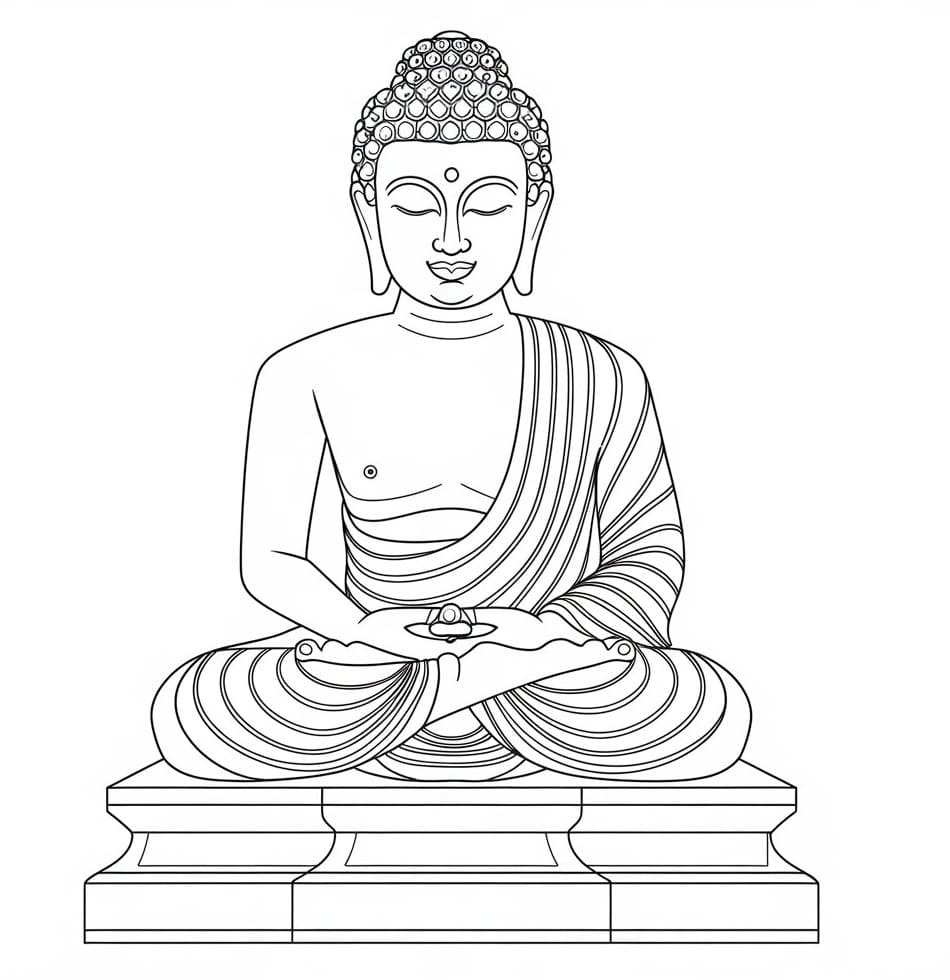 Bouddha 7 coloring page