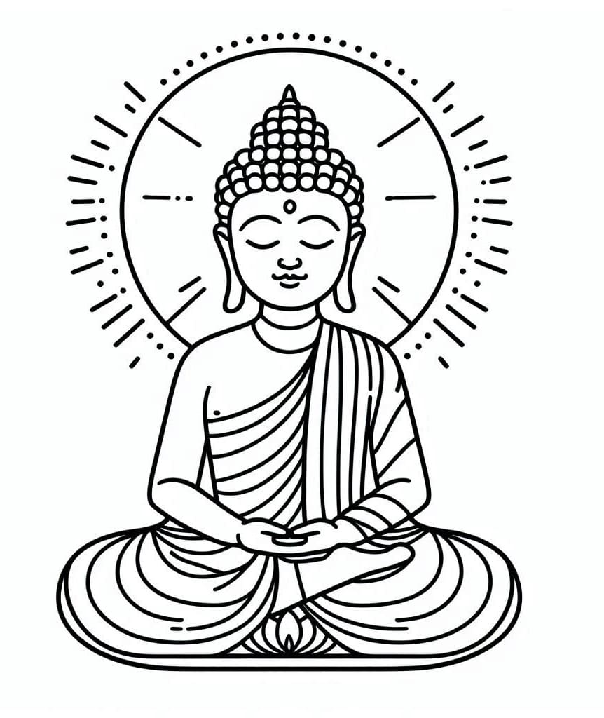 Bouddha 8 coloring page