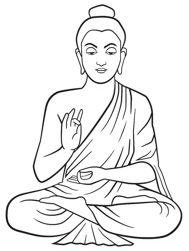 Coloriage Bouddha Gratuit Pour les Enfants