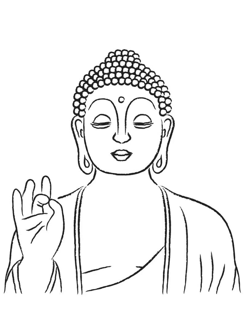 Coloriage Bouddha Imprimable Pour les Enfants