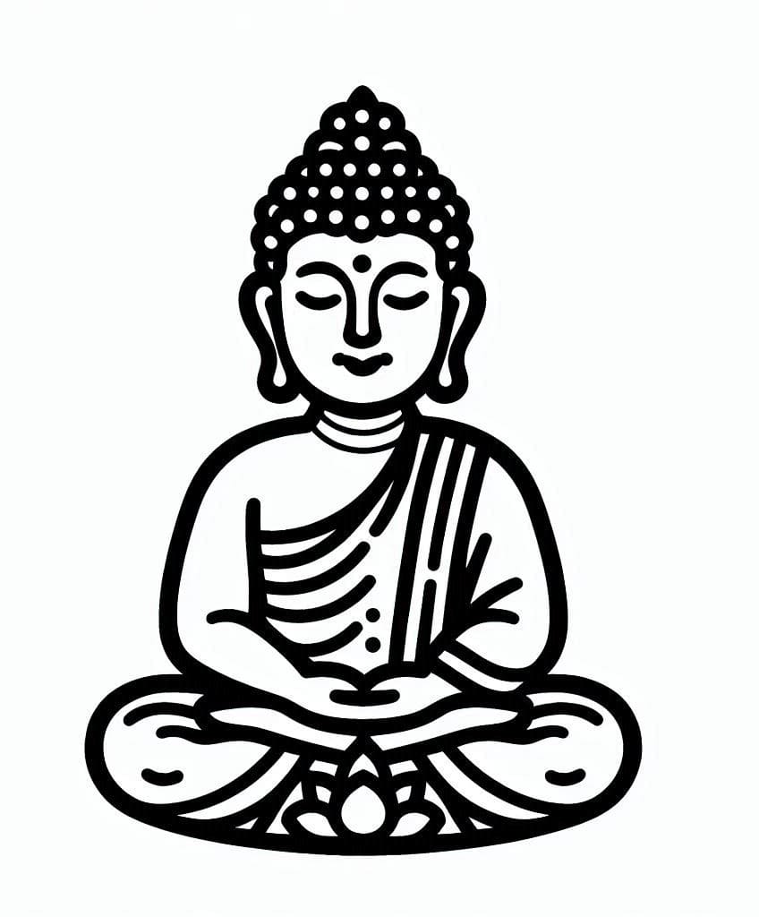 Bouddha Simple coloring page