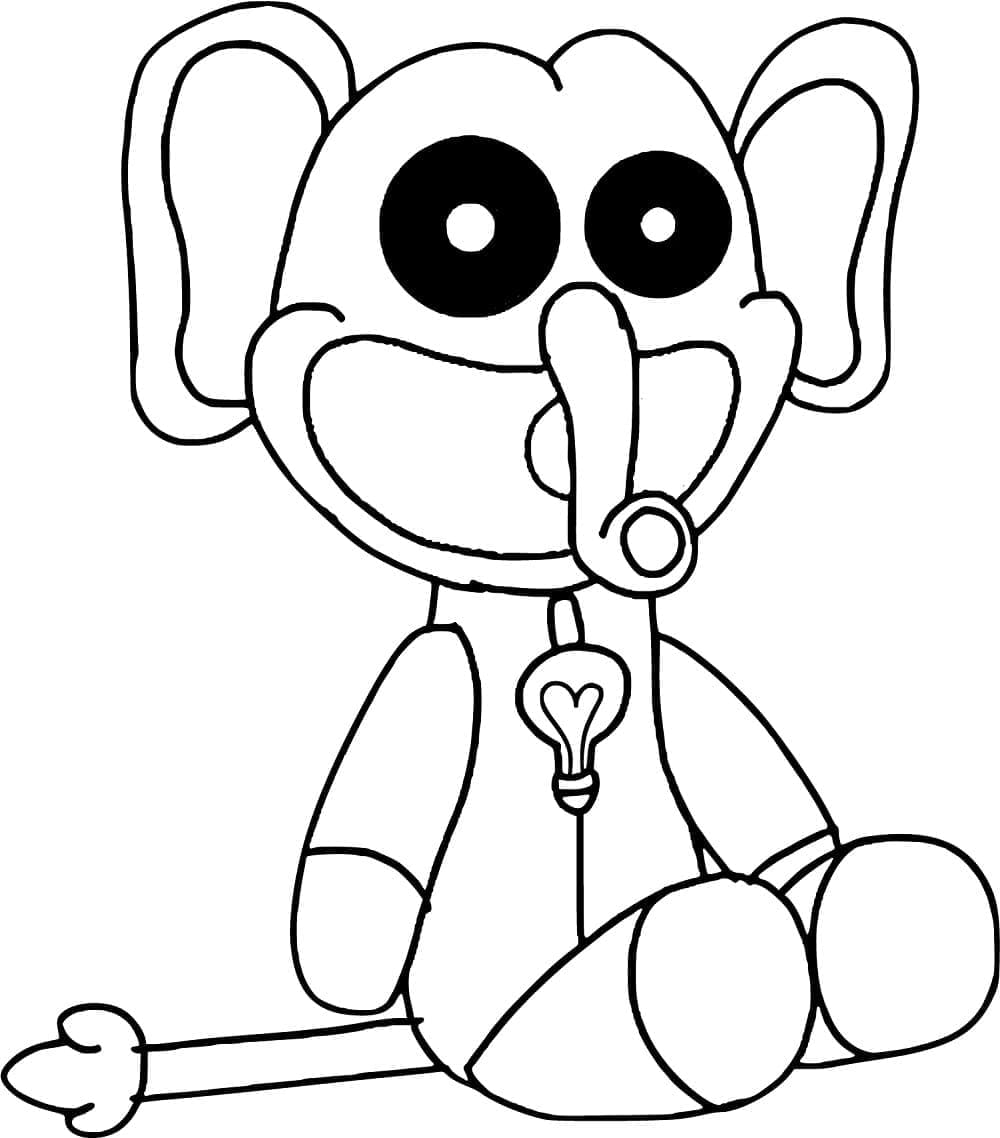 Coloriage Bubba Bubbaphant dans Smiling Critters Poppy Playtime