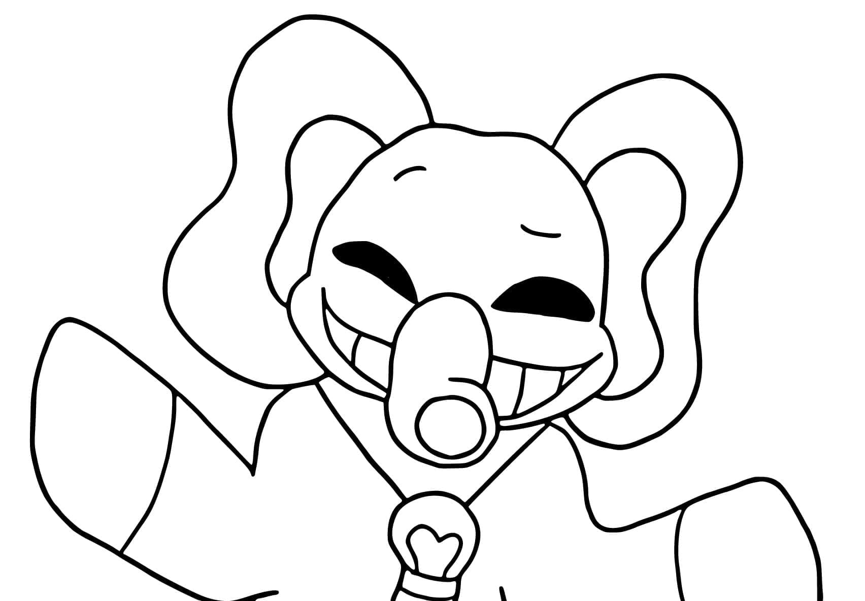 Bubba Bubbaphant Poppy Playtime Smiling Critters coloring page