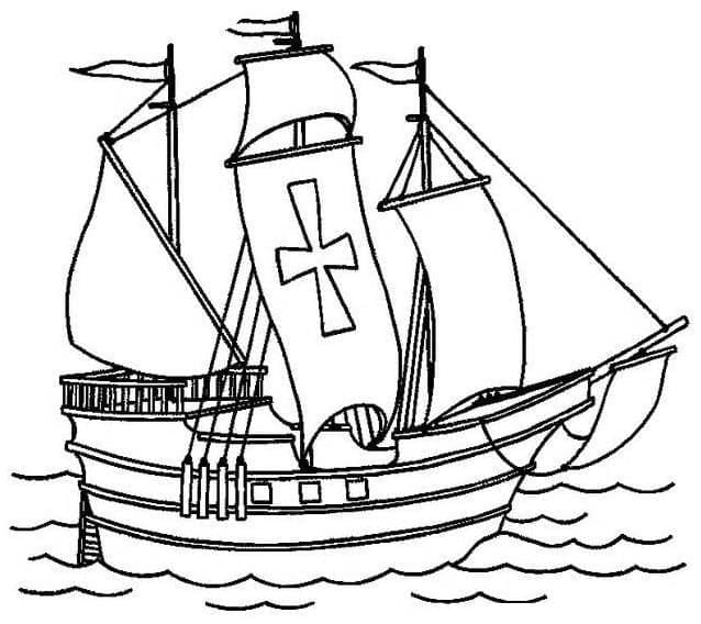 Caravelle coloring page