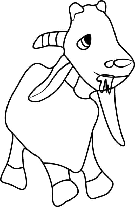 Chèvre de Masha Et Michka coloring page