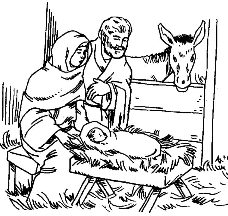 Crèche 2 coloring page