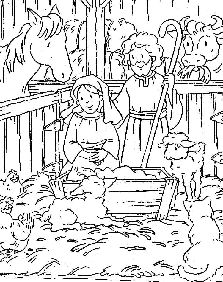 Crèche 8 coloring page