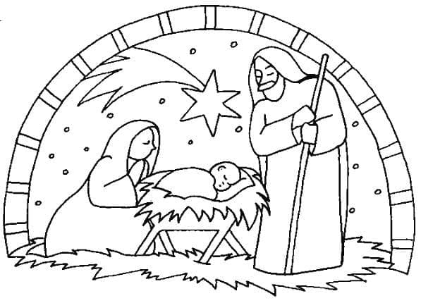 Crèche 9 coloring page