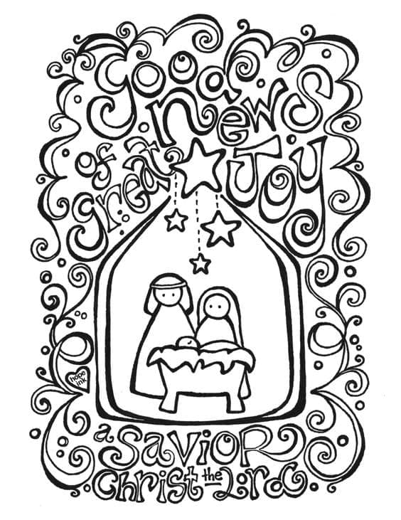 Crèche Gratuite Pour les Enfants coloring page