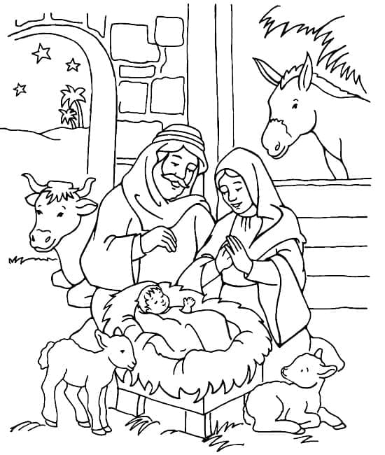 Crèche Gratuite coloring page