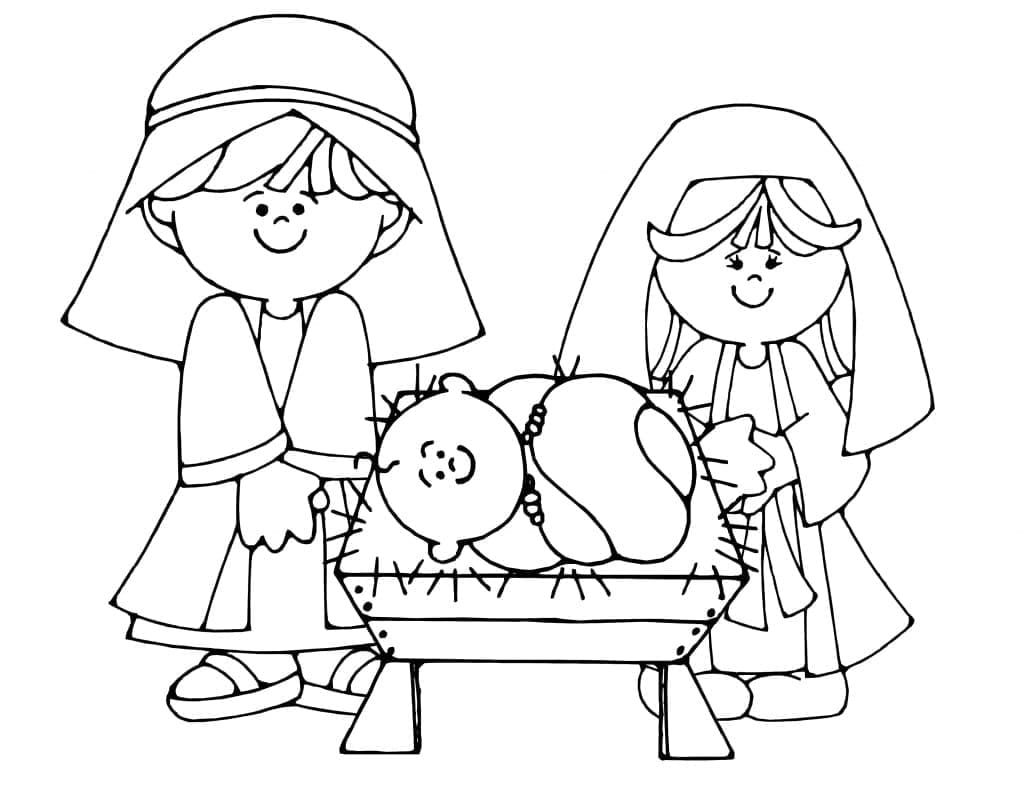 Crèche Pour les Enfants coloring page