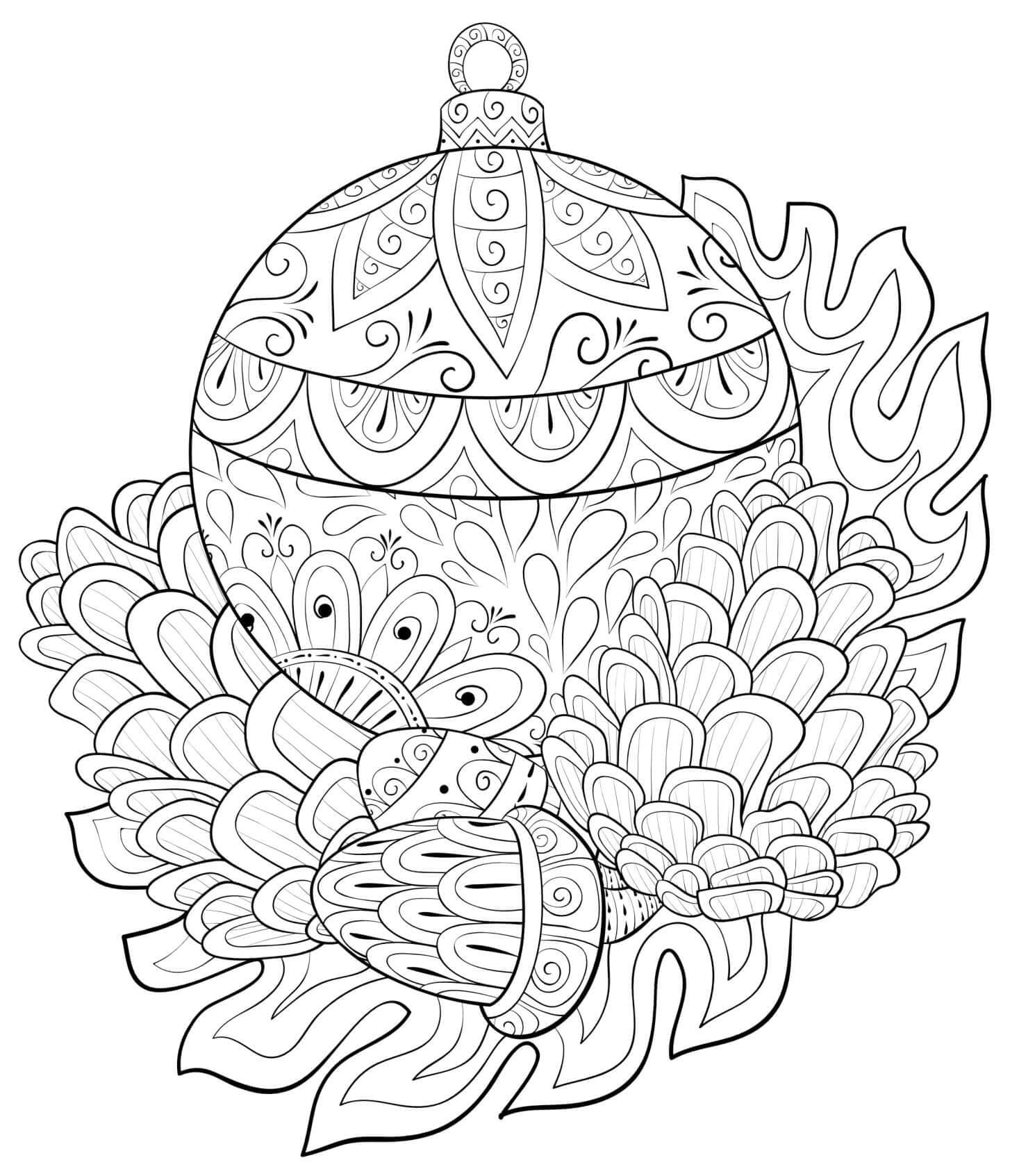 Décoration de Noël Adulte coloring page