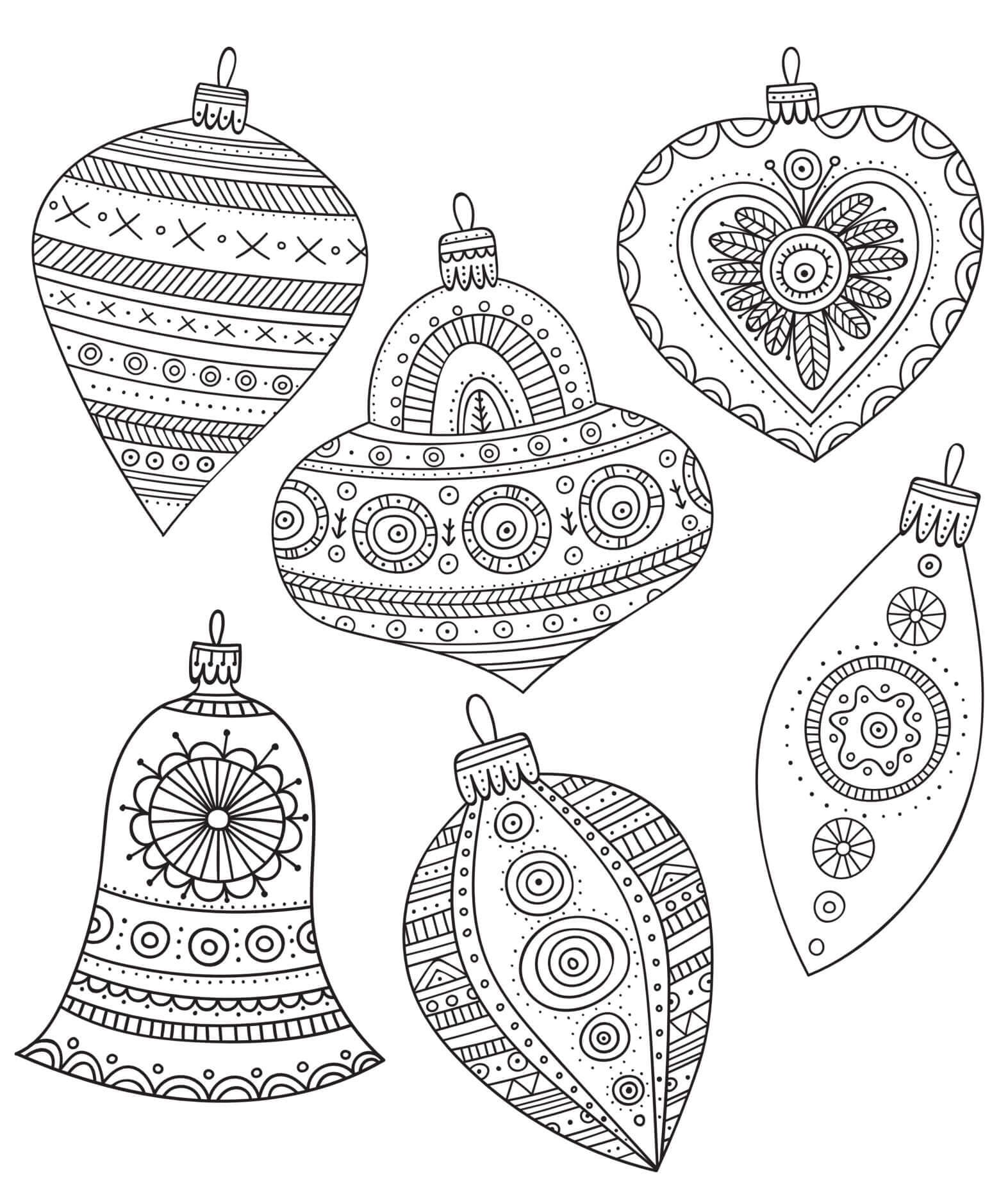 Décorations de Noël Adulte coloring page